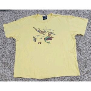 Polo Sport Ralph Lauren Swimmer Mermaid T Shirt Bubbles Polo Large‎ Yellow Flaws